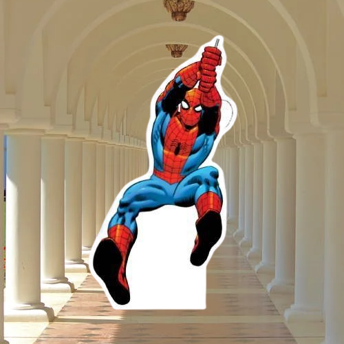 Ayaklı pano Spider Örümcek Adam 34x18 cm Ağla Uçan Örümcek Adam Doğum Günü Masa Dekoru Çocuk Odası Süsü