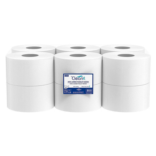 By Clean Mini Jumbo Tuvalet Kağıdı 2 Katlı 12'Li Paket 3,5 Kg
