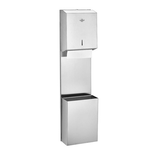Z Katlama Kağıt Havlu Dispenseri 400'Lü + Paslanmaz Çöp Kovası 9 L Kombi Set