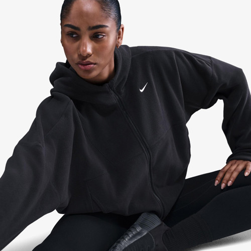 One Therma-FIT FZ Top OVERSIZE Polar Kadın Siyah Sweatshirt-SPORTXSTORE
