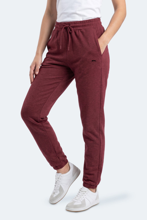 MERYA I Kadın Slim Fit Bordo Eşofman Altı