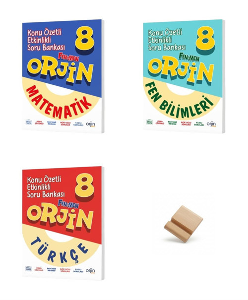 Orjin LGS 2027 Matematik Fen Bilimleri ve Türkçe 3lü Set Konu Özetli Soru Bankası + Telefon Standı