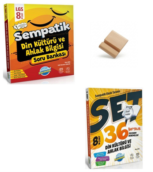 Ünlüler Karması LGS 2027 Din Kültürü Soru Bankası ve Haftalık Denemeler 2li Set + Telefon Standı