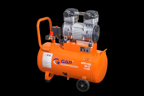 GPS1100 50 Litre 1,5 Hp Hava Kompresörü Yağsız Sessiz Kompresör