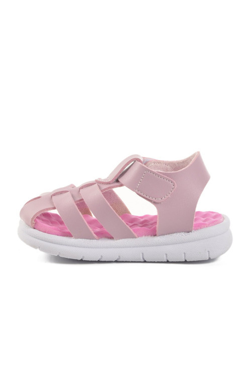 Lila Cırtlı Anatomik Rahat Tabanlı Bebek Sandalet BN-1245 B