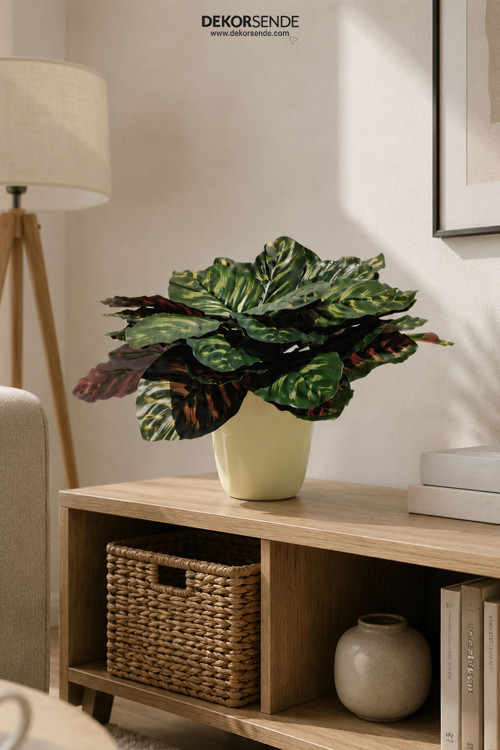 Yapay Calethea Demeti Büyük 30 Cm