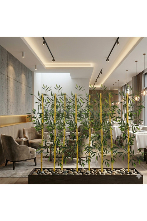 Dekoratif 10'Lu Bambu Seperatör Seti 110 Cm