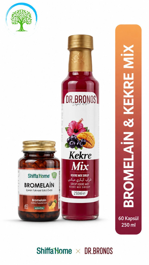Kekre Mix 250 ml & ShiffaHome Bromelain 60 Kapsül İkili Set