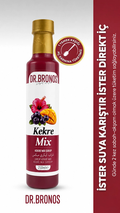 Kekre Mix Şurup 250 ml | Hibiskus, Mango ve Kekreyemiş İçeren Karışım