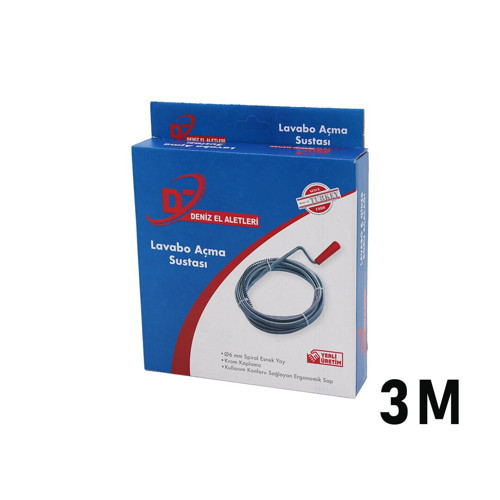 Büro Ev Ofis Hobi Takım Çantası için 6MMX3MT Spiral Esnek Yaylı Lavabo Açma Sustası