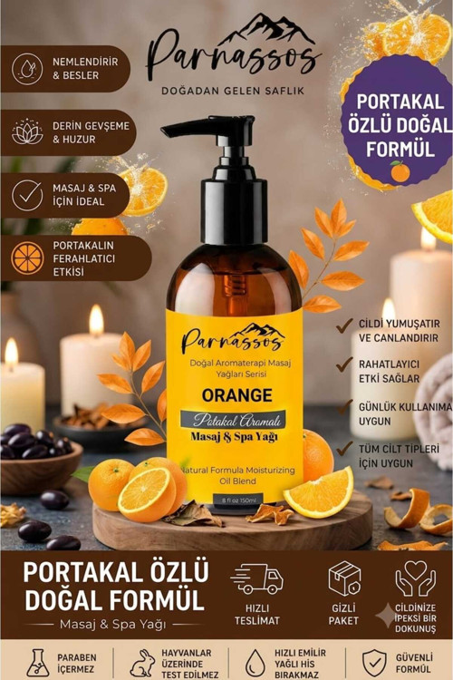 Portakal Aromalı Masaj Yağı 150 Ml – Ferah Narenciye Kokusu, İpeksi Dokunuş Ve Masaj Deneyimi