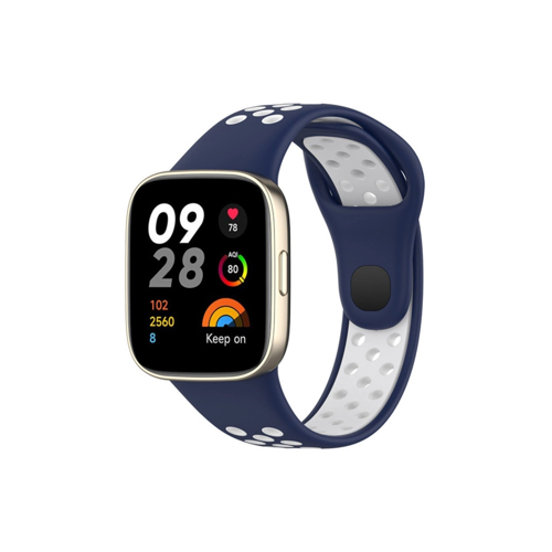 Watch 3 Spor Delikli Kordon - Lacivert-Beyaz