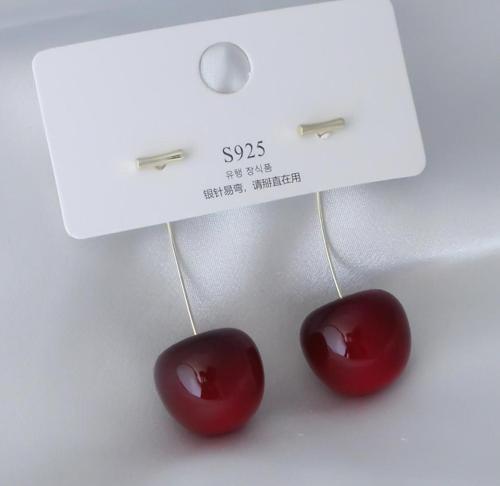 Gold Renk Kiraz Model Kadın Küpe - TJ-BKP6727