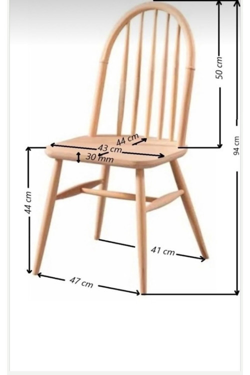 Ahşap Yüzüklü Model Sandalye Ham Cilasız Ahşap Sandalye