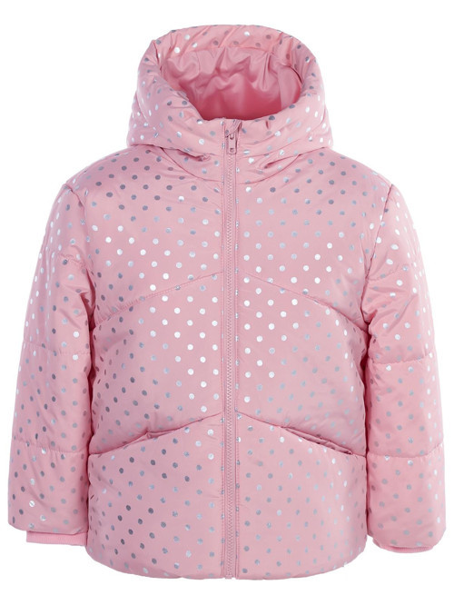 Puantiye Baskılı 6-9 Yaş Mont - Pembe