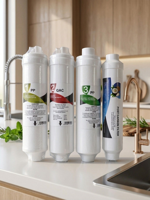 Su Arıtma Cihazı için 4 Lü Filtre Seti(Sediment - Aktif Karbon - Blok Karbon - Post Karbon Filtreler (Ideal Mağaza)