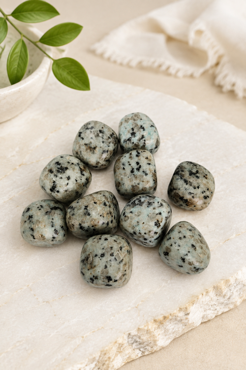 Kivi Jasper Doğal Taş 2 Adet 60 Gr – Kiwi Jasper Tamburlanmış Enerji ve Koleksiyon Taşı