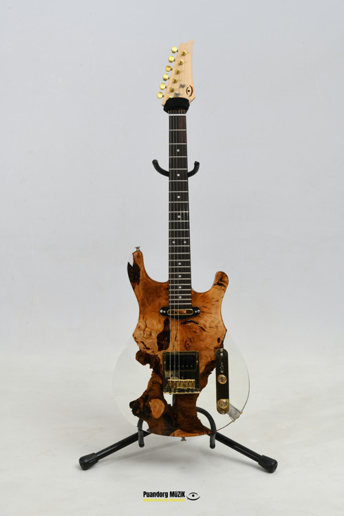 Elektro Gitar GOLD4 CUSTOM EPOKSİ & YILLANMIŞ 450 YILLIK ZEYTİN AĞAÇ