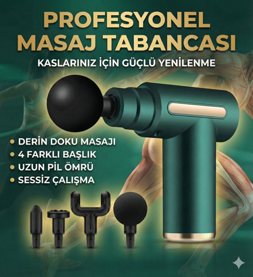 4 Başlıklı 6 Kademeli Titreşimli Şarjlı Mini Masaj Aleti