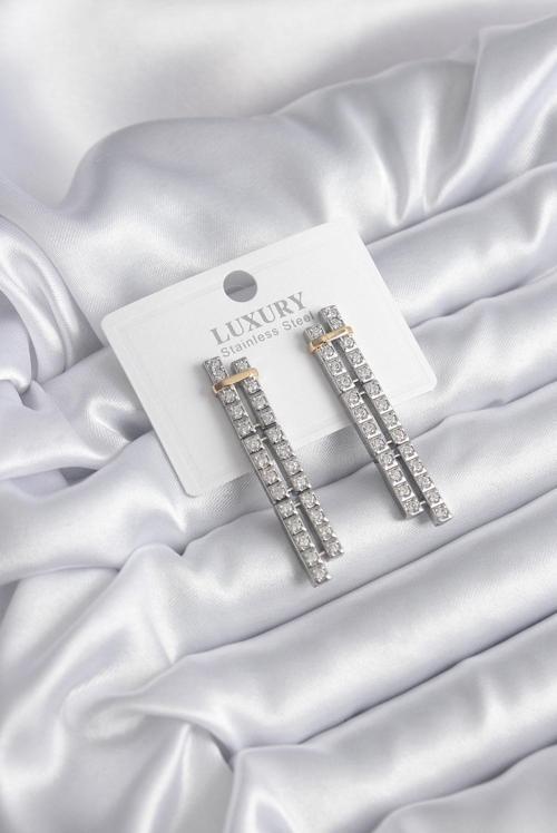 VIP Seri Zirkon Taşlı Su Yolu Kadın Küpe - TJ-BKP8331