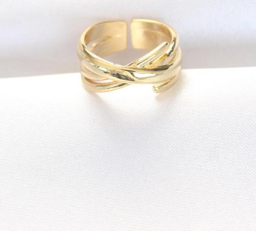 Kalın Gold Renk Ayarlanabilir Yüzük - TJ-BYK3103