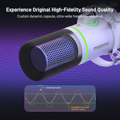 Pd200X Xlr/Usb Dinamik Mikrofon Yazılımlı Rgb Mikrofonu, Ses Kontrolü Podcasting, Kayıt İçin