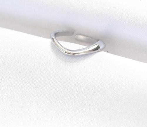 Yassı Silver Renk Ayarlanabilir Yüzük - TJ-BYK3100