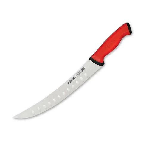 Pirge 34622 Duo Kıvrık Nusret Tip Oluklu Et Doğrama, Kesme, Dilimleme, Trimleme Bıçağı 21 cm - Kayma