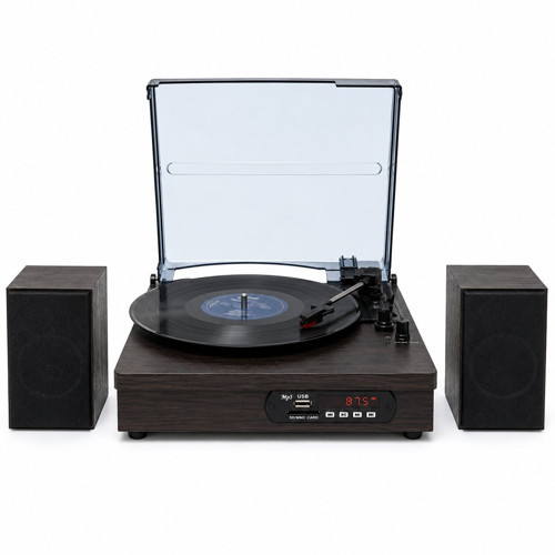 DS-022 Nostaljik Bluetooth Pikap Çalar USB SD Kart FM Radyo