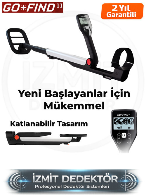 Minelab GO-FIND 11 Altın Define Metal Dedektörü 8" 20 cm Başlıklı – İzmit Dedektör