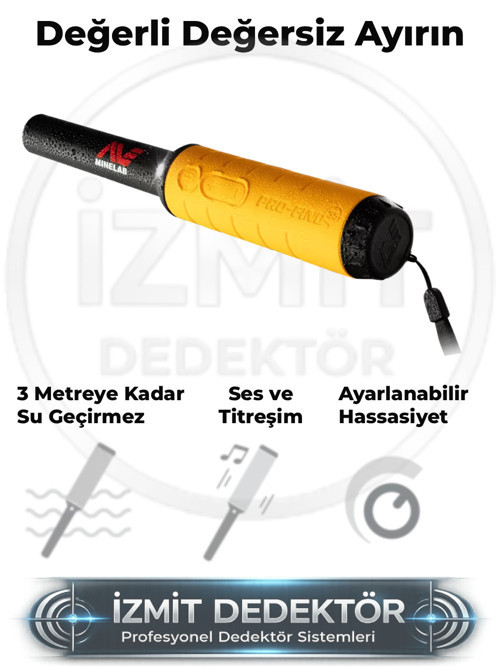 Minelab PRO-FIND 35 Pinpointer Su Geçirmez Metal Dedektörü – İzmit Dedektör