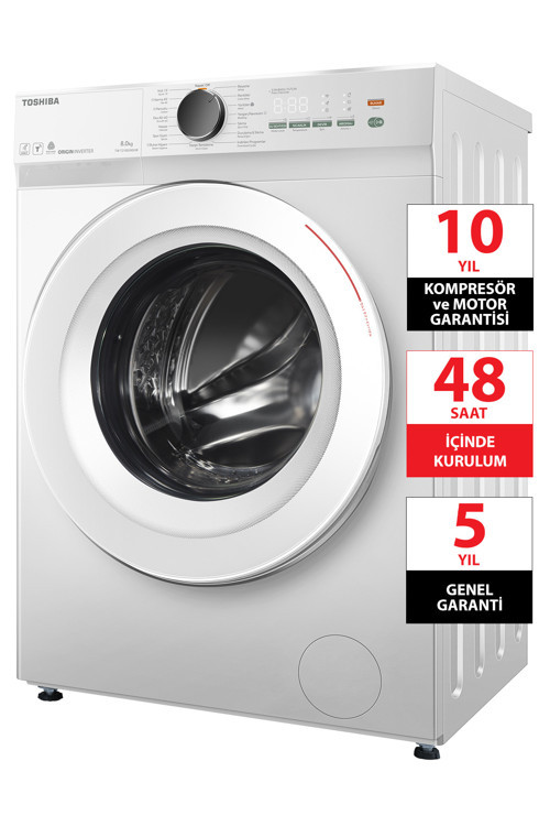 Dalga Teknolojisi Ai Desteği Nano Kabarcık 8 Kg 1400 Devir Çamaşır Makinesi Beyaz TW-T21BU90UWTR(WW)