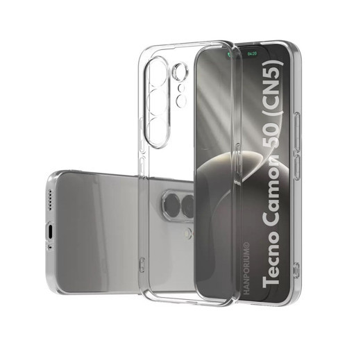 Tecno Camon 50 4G Uyumlu Silikon Kılıf - Pastel Renk Tonu Kamera Korumalı Esnek Kapak - Şeffaf
