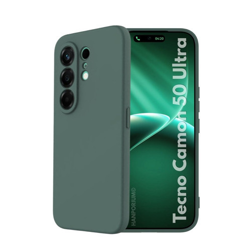 Tecno Camon 50 Ultra Uyumlu Silikon Kılıf - Pastel Renk Tonu Kamera Korumalı Esnek Kapak - Yeşil