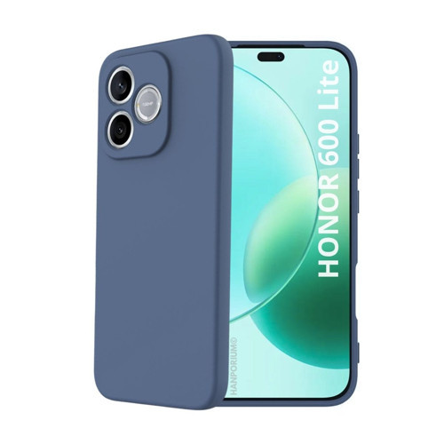 Honor 600 Lite Uyumlu Silikon Kılıf - Pastel Renk Tonu Kamera Korumalı Esnek Kapak - Lacivert