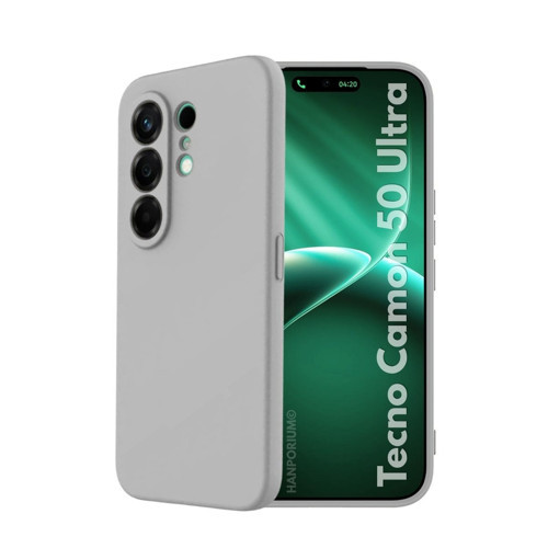 Tecno Camon 50 Ultra Uyumlu Silikon Kılıf - Pastel Renk Tonu Kamera Korumalı Esnek Kapak - Gri