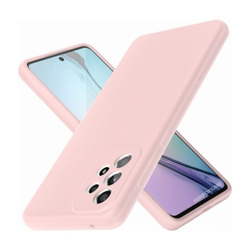 Samsung Galaxy A33 Uyumlu Silikon Kılıf - Pastel Renk Tonu Kamera Korumalı Esnek Kapak - Pudra Pembe
