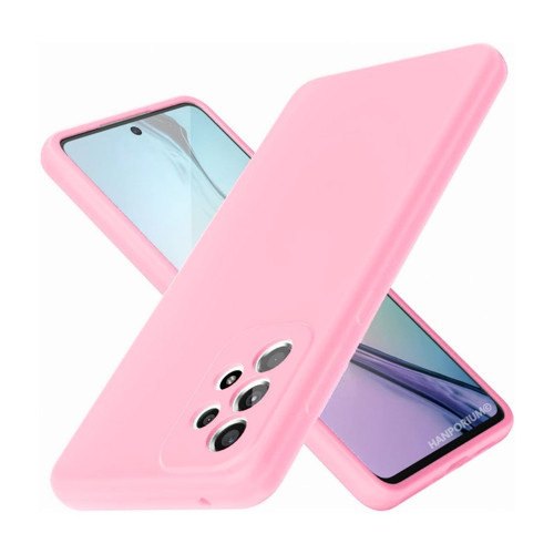 Samsung Galaxy A33 Uyumlu Silikon Kılıf - Pastel Renk Tonu Kamera Korumalı Esnek Kapak - Pembe