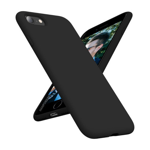 Apple iPhone 7 Uyumlu Silikon Kılıf - Pastel Renk Tonu Kamera Korumalı Esnek Kapak - Siyah