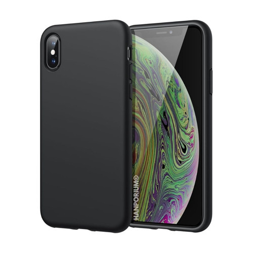 Apple iPhone X Uyumlu Silikon Kılıf - Pastel Renk Tonu Kamera Korumalı Esnek Kapak - Siyah