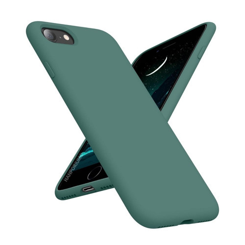 Apple iPhone 7 Uyumlu Silikon Kılıf - Pastel Renk Tonu Kamera Korumalı Esnek Kapak - Yeşil