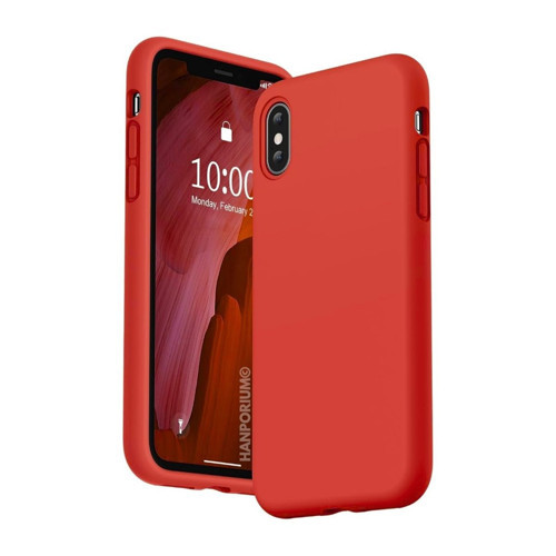 Apple iPhone X Uyumlu Silikon Kılıf - Pastel Renk Tonu Kamera Korumalı Esnek Kapak - Kırmızı