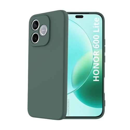 Honor 600 Lite Uyumlu Silikon Kılıf - Pastel Renk Tonu Kamera Korumalı Esnek Kapak - Yeşil