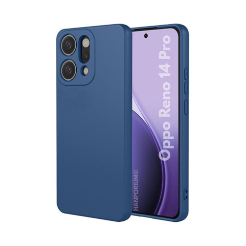 Oppo Reno 14 Pro Uyumlu Silikon Kılıf - Pastel Renk Tonu Kamera Korumalı Esnek Kapak - Lacivert