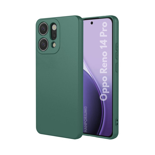 Oppo Reno 14 Pro Uyumlu Silikon Kılıf - Pastel Renk Tonu Kamera Korumalı Esnek Kapak - Yeşil