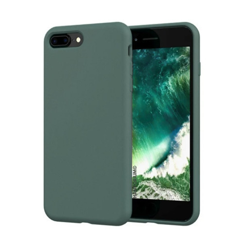 Apple iPhone 8 Plus Uyumlu Silikon Kılıf - Pastel Renk Tonu Kamera Korumalı Esnek Kapak - Yeşil