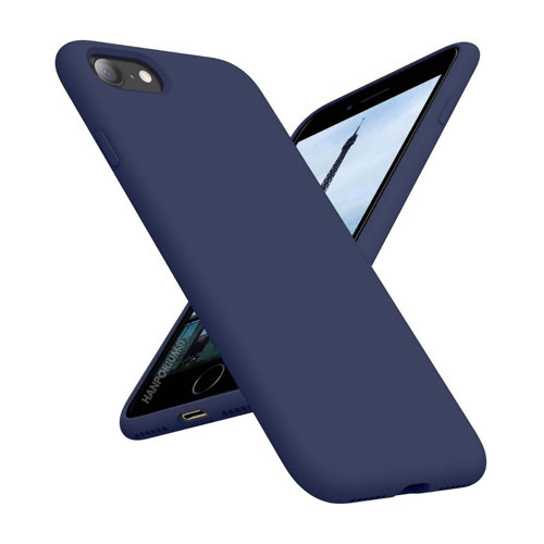 Apple iPhone 7 Uyumlu Silikon Kılıf - Pastel Renk Tonu Kamera Korumalı Esnek Kapak - Lacivert