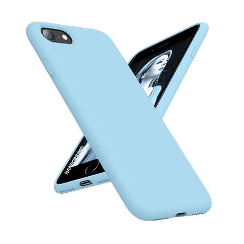 Apple iPhone 7 Uyumlu Silikon Kılıf - Pastel Renk Tonu Kamera Korumalı Esnek Kapak - Mavi