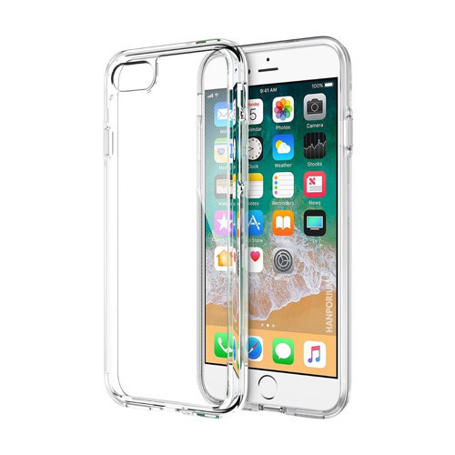 Apple iPhone 7 Uyumlu Silikon Kılıf - Pastel Renk Tonu Kamera Korumalı Esnek Kapak - Şeffaf