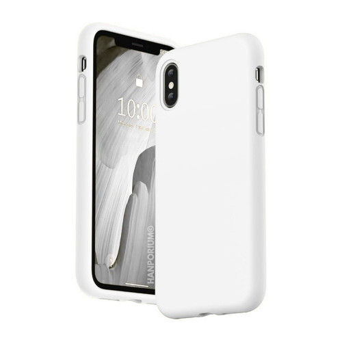Apple iPhone X Uyumlu Silikon Kılıf - Pastel Renk Tonu Kamera Korumalı Esnek Kapak - Beyaz